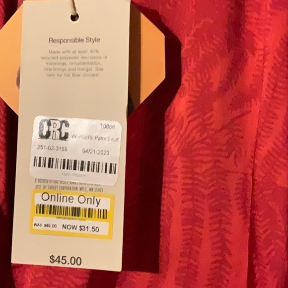 24. Fe Noel for Target kimono style dress in Fuchsia. Size 18 - Picture 9 of 10